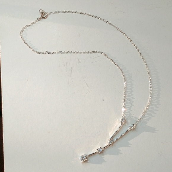 Sterling silver and CZ necklace - Picture 4 of 7